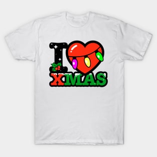 I heart christmas lights xmas T-Shirt